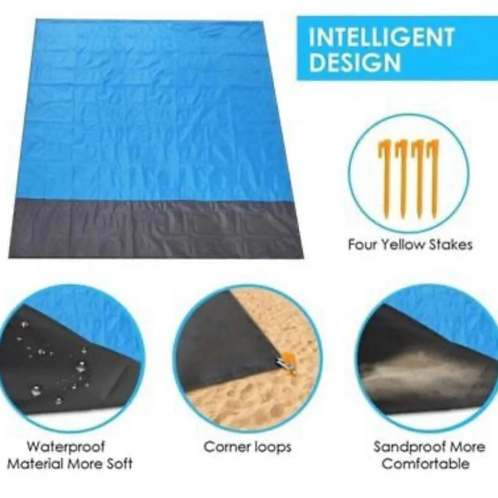 Sandfree Blanket, Manta de Playa, Lightweight Mat for Outdoor, Camping, Hiking